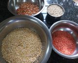 A picture of step 1 of Multigrain Dahi Vada.