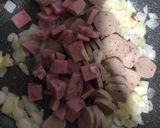 Foto langkah ke 5 dari resep Smoked Beef & Sausage Creamy Capers Pasta.