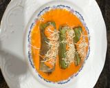 Foto del paso 6 de la receta: Canelón de lechuga con picado de ternera, champiñones y salsa de pimientos