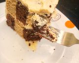 A picture of step 15 of Vanilla chocolate checker board cake.