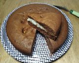 Foto del passaggio 9 della ricetta Torta versata al cacao con crema al cocco
