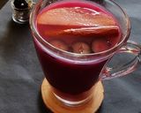 A picture of step 5 of Stovetop Mulled Wine (non-alcoholic).