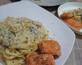 Foto langkah ke 6 dari resep Spaghetti Carbonara with Salmon.