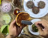 A picture of step 11 of Veg Burger.