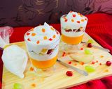 A picture of step 8 of Orange jelly with creamy fruit delight.