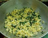 A picture of step 4 of Methi Fried Rice.
