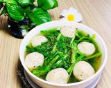 Hình bước làm 4 của món Canh Cải Bẹ Xanh Nấu Cá Thác Lác
