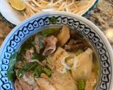 A picture of step 3 of Bean Thread Noodle Soup with Pickled Bamboo Shoots.