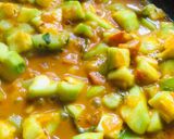 A picture of step 2 of Ridge gourd sabji.