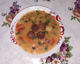 Pas rețetă Tocăniță de mazăre verde cu legume și cârnăcior 1 fotografie