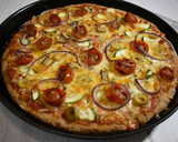 Foto del paso 9 de la receta: Pizza integral en panificadora con verduritas y queso