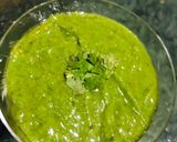 A picture of step 4 of Kairi ki hari chutney.