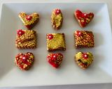 A picture of step 3 of How to use gold leaf with fondant.