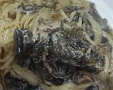 Foto langkah ke 6 dari resep Spaghetti Saus Krim Jamur Miso.