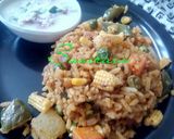 A picture of step 1 of Vegetable Poha Pulav.