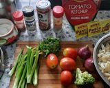 A picture of step 4 of Shezwan sauce spicy macaroni.
