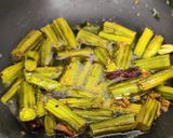 A picture of step 4 of Drumstick kadhi.