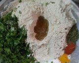 A picture of step 2 of Drumsticks leaves paratha.