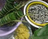 Hình bước làm 1 của món Bánh tét nhân đậu xanh ngọt