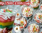 Foto langkah ke 11 dari resep Rainbow Cake Kukus Mini Cup.