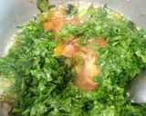 A picture of step 2 of Dal palak.