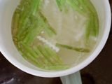 ผัดหมูยอดมะพร้าวใส่หน่อไม้ฝรั่ง (คลีน)