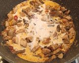 Selymes paradicsomos-gombás csirkeragu recept fázis 5 fotója