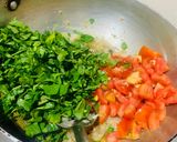 A picture of step 3 of Methi Chicken (Chicken in fenugreek gravy).