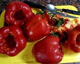 Foto del paso 4 de la receta: Rojo rojo: Pimientos en salsa, relleno (pescado) juruel y arroz