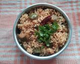 A picture of step 11 of Vangi Bhaat.