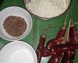 A picture of step 1 of Rajasthani khatti mithi kadhi.