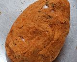A picture of step 2 of Bran flour vada.