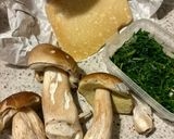 Une image de l'étape 1 de Côte de bœuf, déclinaison de cèpes.