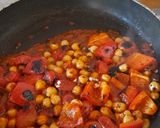 A picture of step 2 of Panfried halibut with chickpeas.