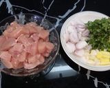 A picture of step 1 of Chicken Seekh kabab.