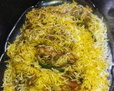 A picture of step 8 of Achari Chicken Biryani.