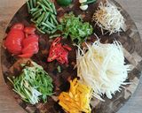 A picture of step 2 of Thai green Papaya salad.
