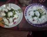 A picture of step 30 of Khatti meethi smoking dahi bhalla.