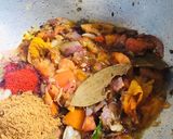 A picture of step 3 of Amritsari chole masala with urban platter’s chole masala ready mix spice.