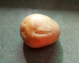 A picture of step 1 of Aloo Tuk Chat.