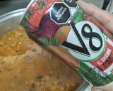 A picture of step 6 of Frijoles Charros.