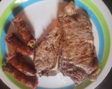 A picture of step 3 of Entree Reservations (T-Bone Steak and Jalepeno Cheese Sausage).