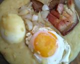 Sárgaborsófőzelék, pirított hagymával, sült szalonnával 🍳 recept fázis 3 fotója