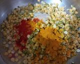 A picture of step 4 of Punjabi dinner thali.