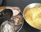 A picture of step 2 of Sev khamani....(Amiri khaman)Gujrat special.
