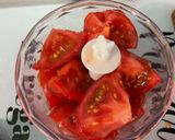 Une image de l'étape 3 de Diots à la tomate, ail et persil.