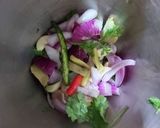 A picture of step 1 of Chicken nargisi kofta biryani.