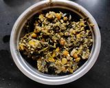 A picture of step 5 of Gongura leaves bhaji (Aabadychi bhaji).