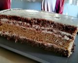 Pas rețetă Prăjitură cu 2 blaturi, cremă cu mascarpone, strat de gem cu nucă și glazură de ciocolată albă 16 fotografie