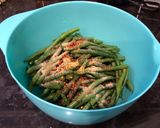 A picture of step 2 of Roasted Potatoes and Green Beans.